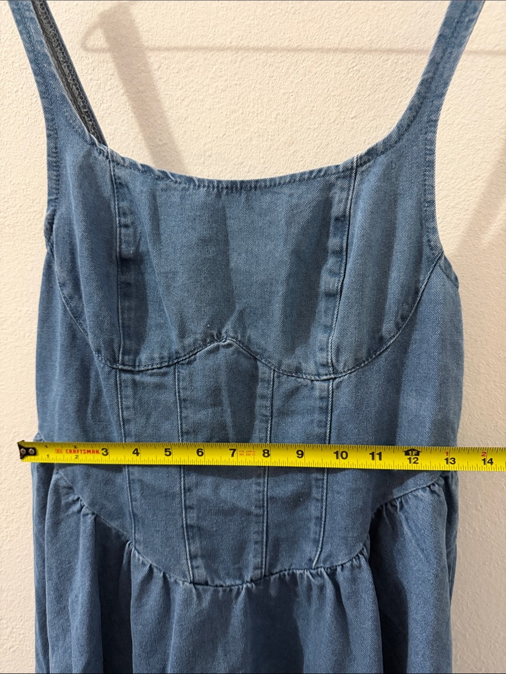 Denim spaghetti strap Dress - Picture 3 of 5